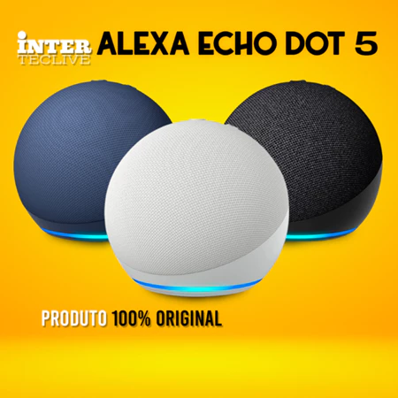 Assistente Virtual Alexa Echo Dot 5 Geração Alto Falante Original Com NF Envio Imediato